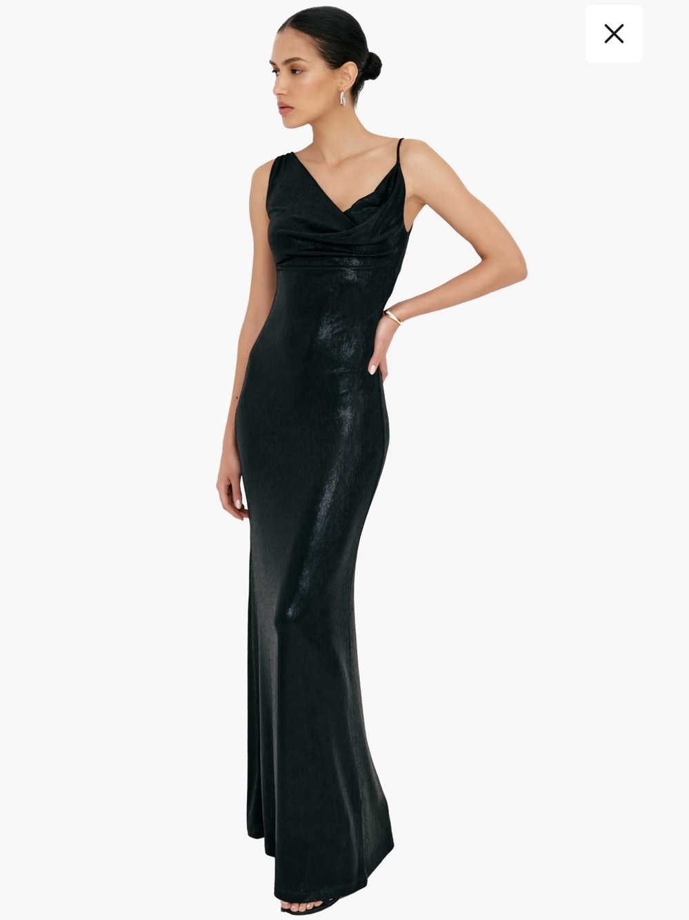 NWT size XS Marcella Liberty Metallic Jersey Gown